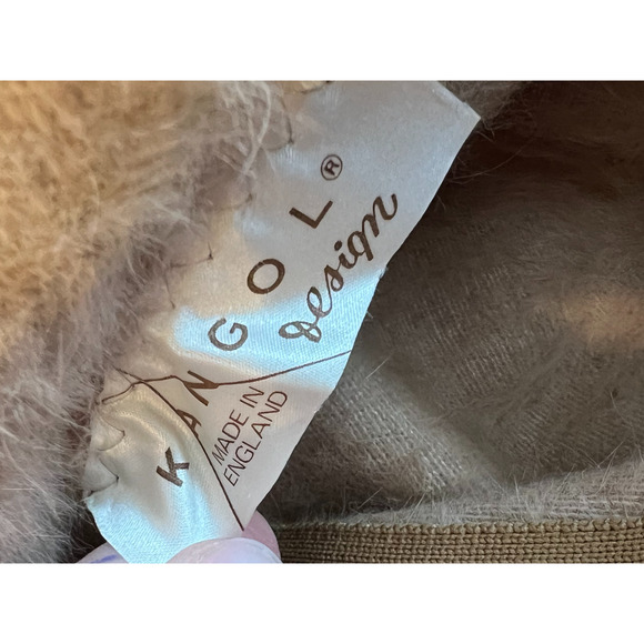 Vintage Kangol Furgora Hat Tan Angora Rabbit Fur Bucket Hat Made in England Boho - Picture 2 of 8